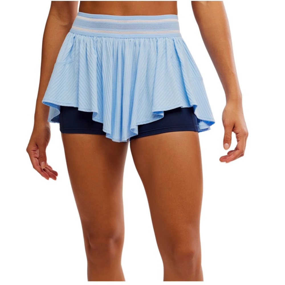 Free People Movement Women's Light Blue Sultry Skort